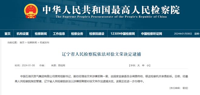 KAIYUN网页 开云com徐文荣被逮捕！