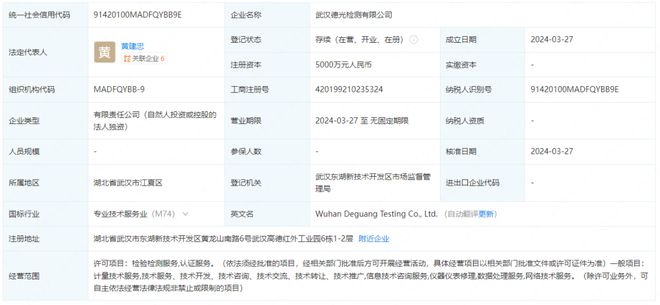 又一家上市公司5000万成立检测子公司